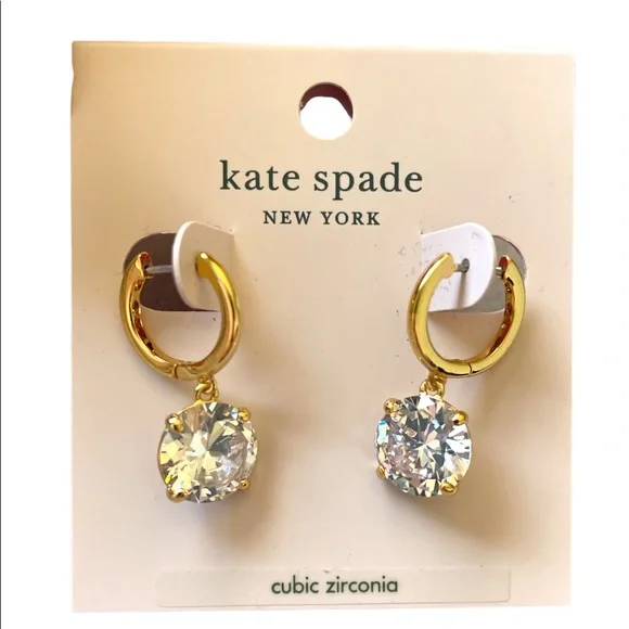 HOT Huggies Earrings Kate Spade Crystal Earrings Crystal